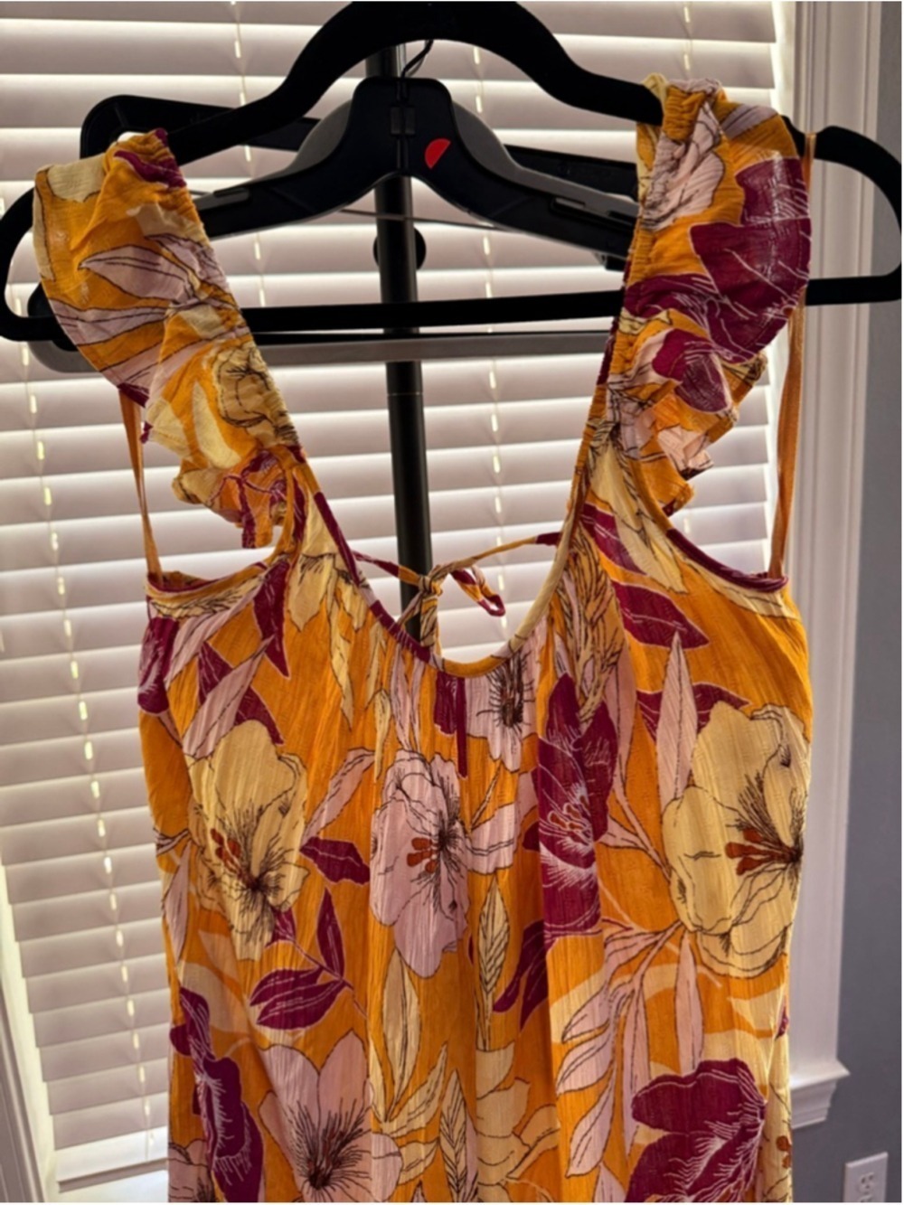Women's B.O.G Collective Yellow Pink Floral Wide Leg Jumpsuit S - Picture 6 of 8